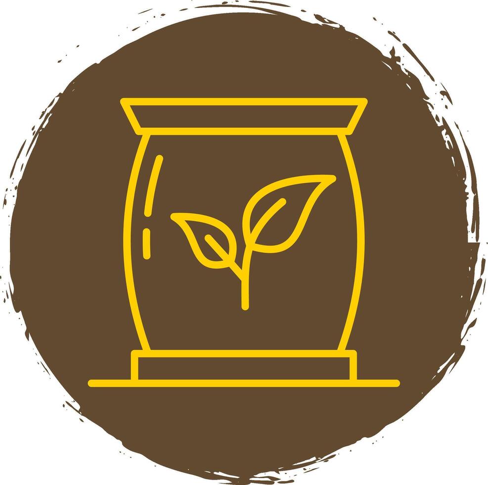 Fertilizer Line Circle Sticker Icon vector