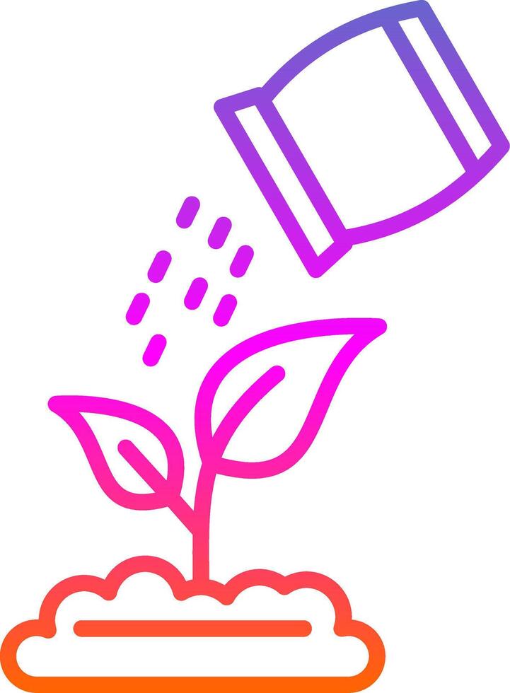 Fertilize The Plants Line Circle Sticker Icon vector