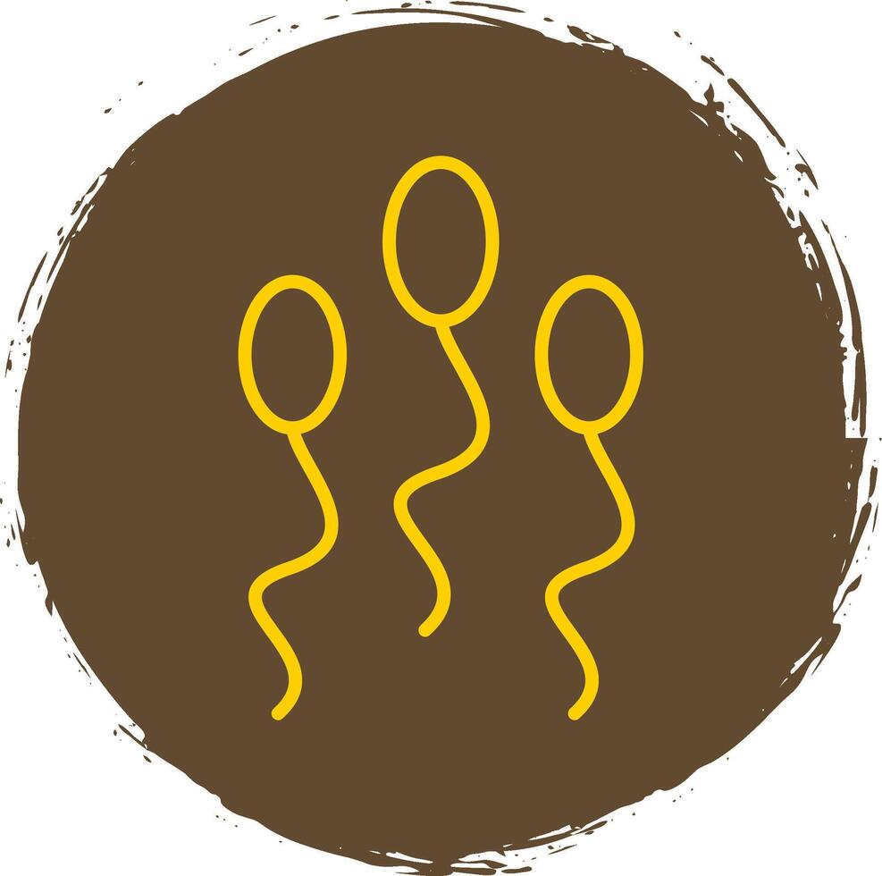 Sperm Line Circle Sticker Icon vector