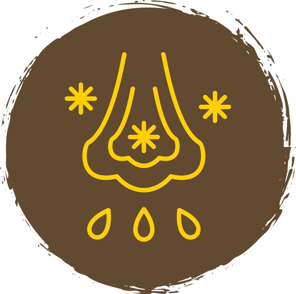 Immunlology Alergy Line Circle Sticker Icon vector