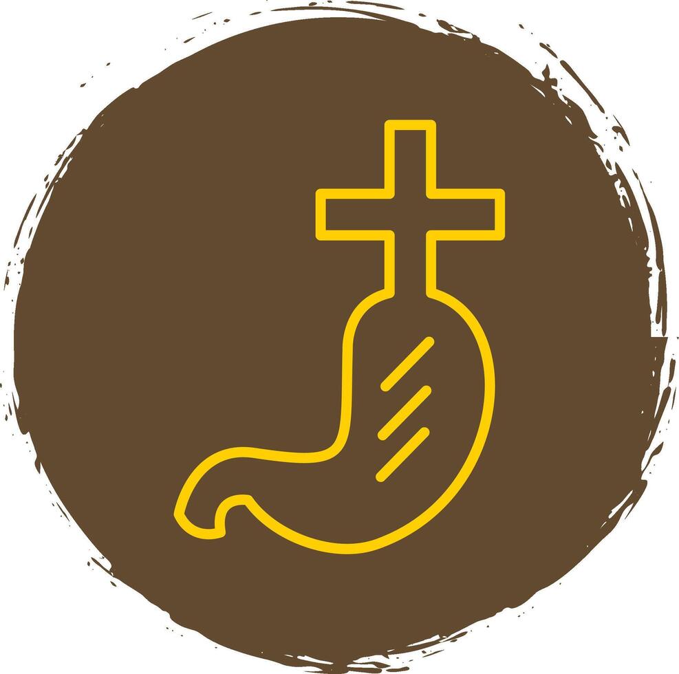 Gastroenterlogy Line Circle Sticker Icon vector