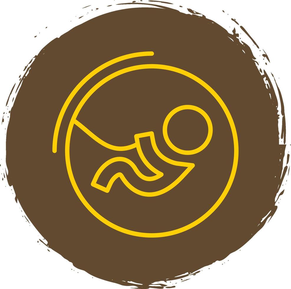 Fetus Line Circle Sticker Icon vector