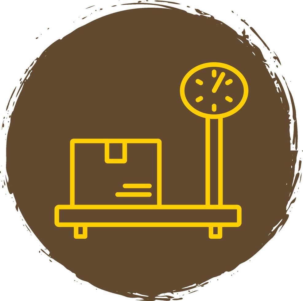 Weighting Line Circle Sticker Icon vector