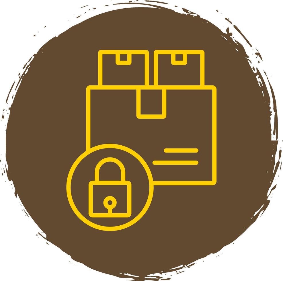 Delivering Protection Line Circle Sticker Icon vector
