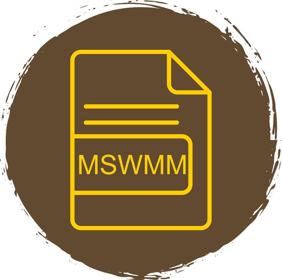 MSWMM File Format Line Circle Sticker Icon vector