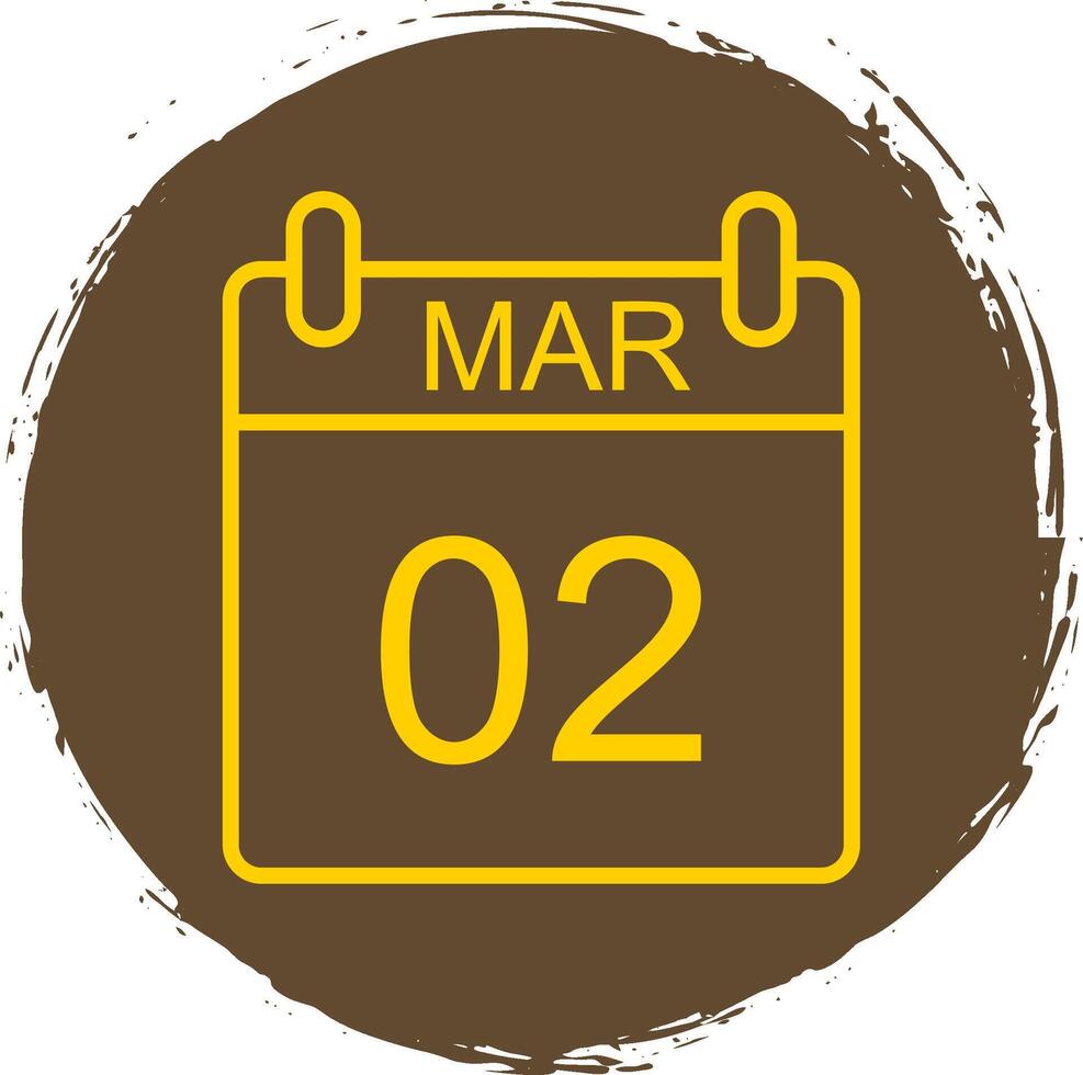 March Line Circle Sticker Icon vector