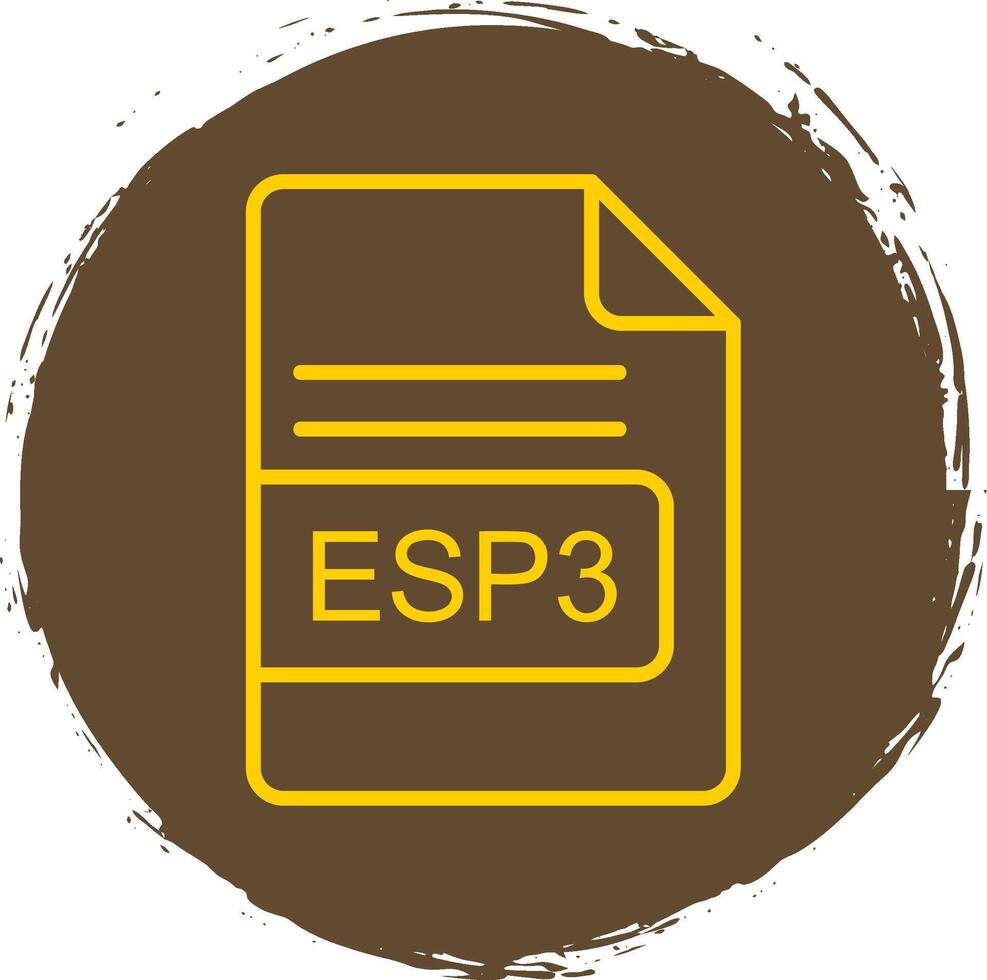 ESP3 File Format Line Circle Sticker Icon vector