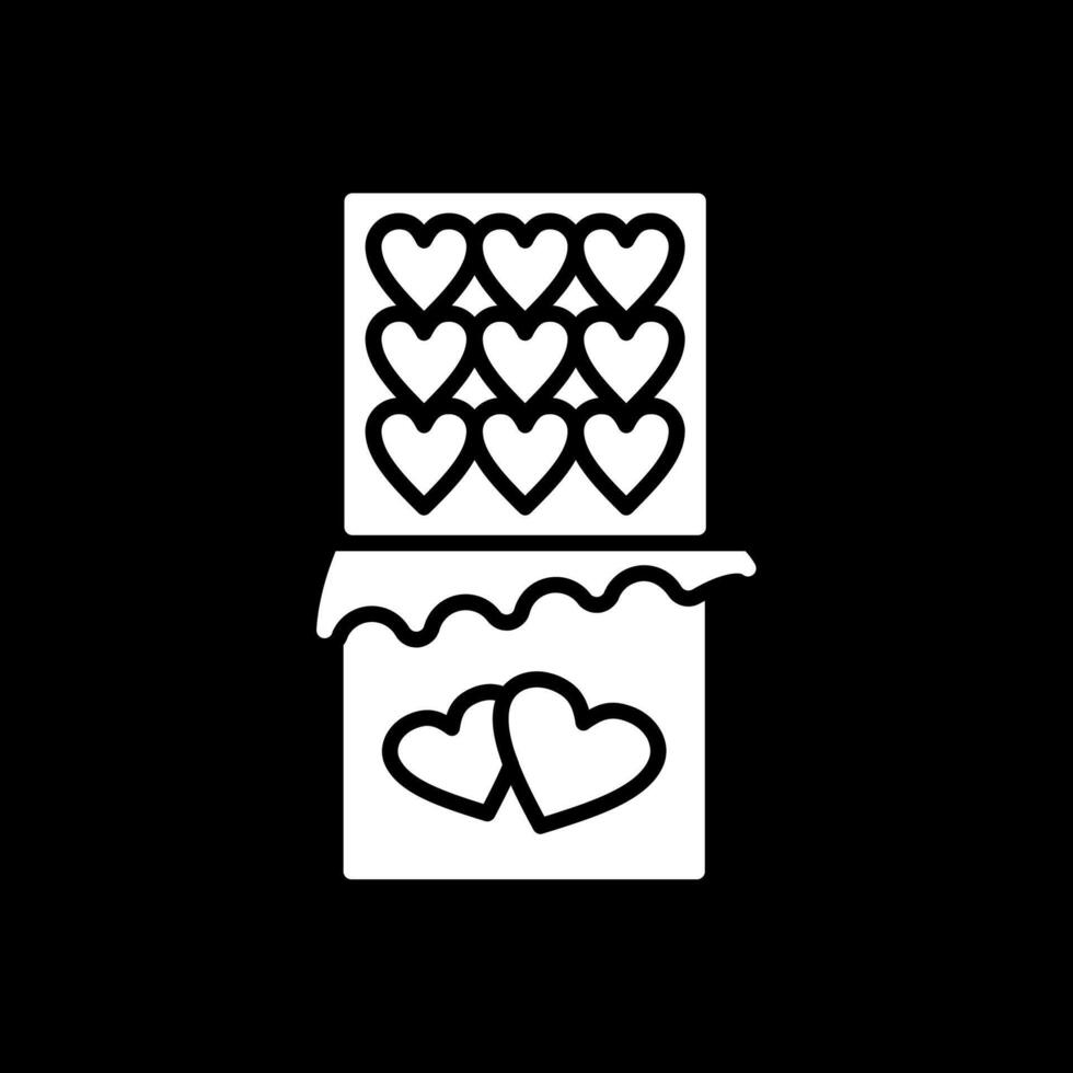 Chocolate Bar Glyph Inverted Icon Design vector