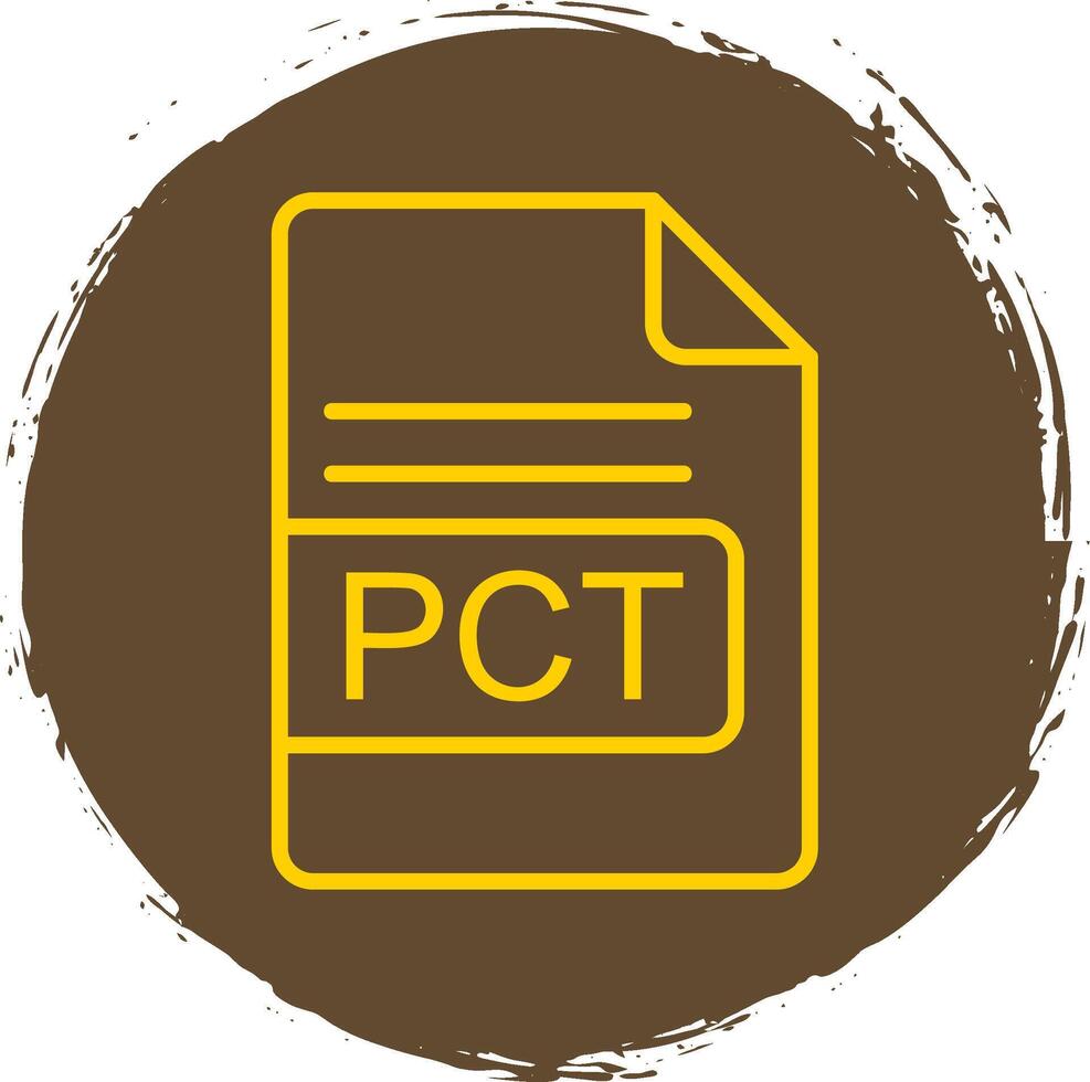 PCT File Format Line Circle Sticker Icon vector