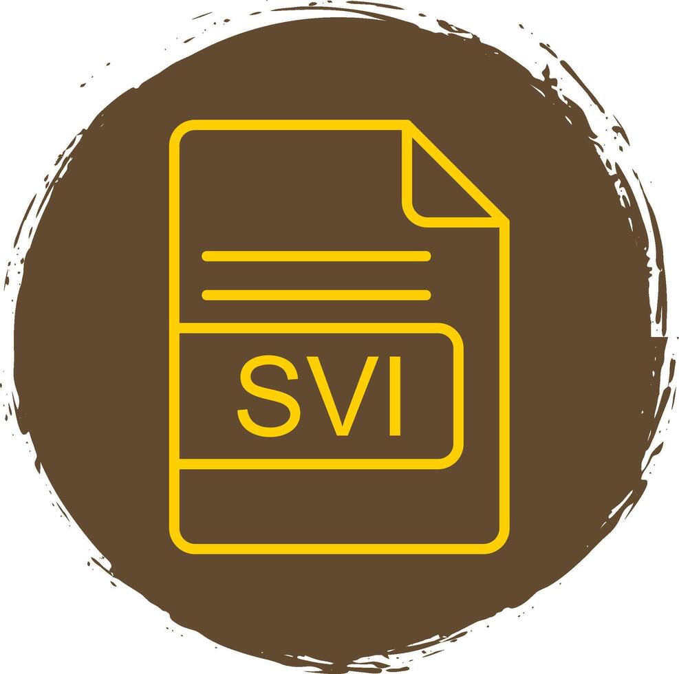 SVI File Format Line Circle Sticker Icon vector