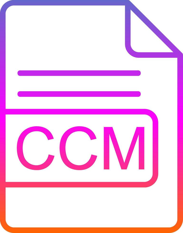 CCM File Format Line Circle Sticker Icon vector