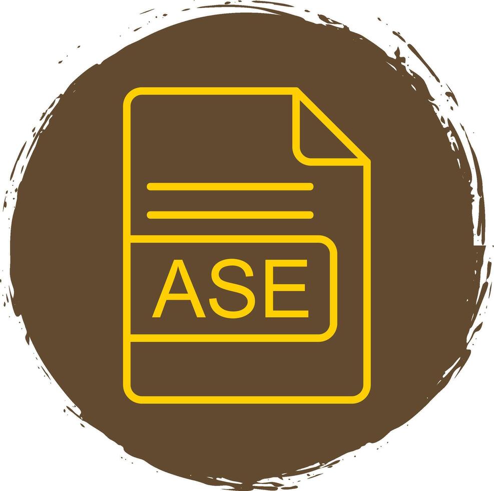 ASE File Format Line Circle Sticker Icon vector