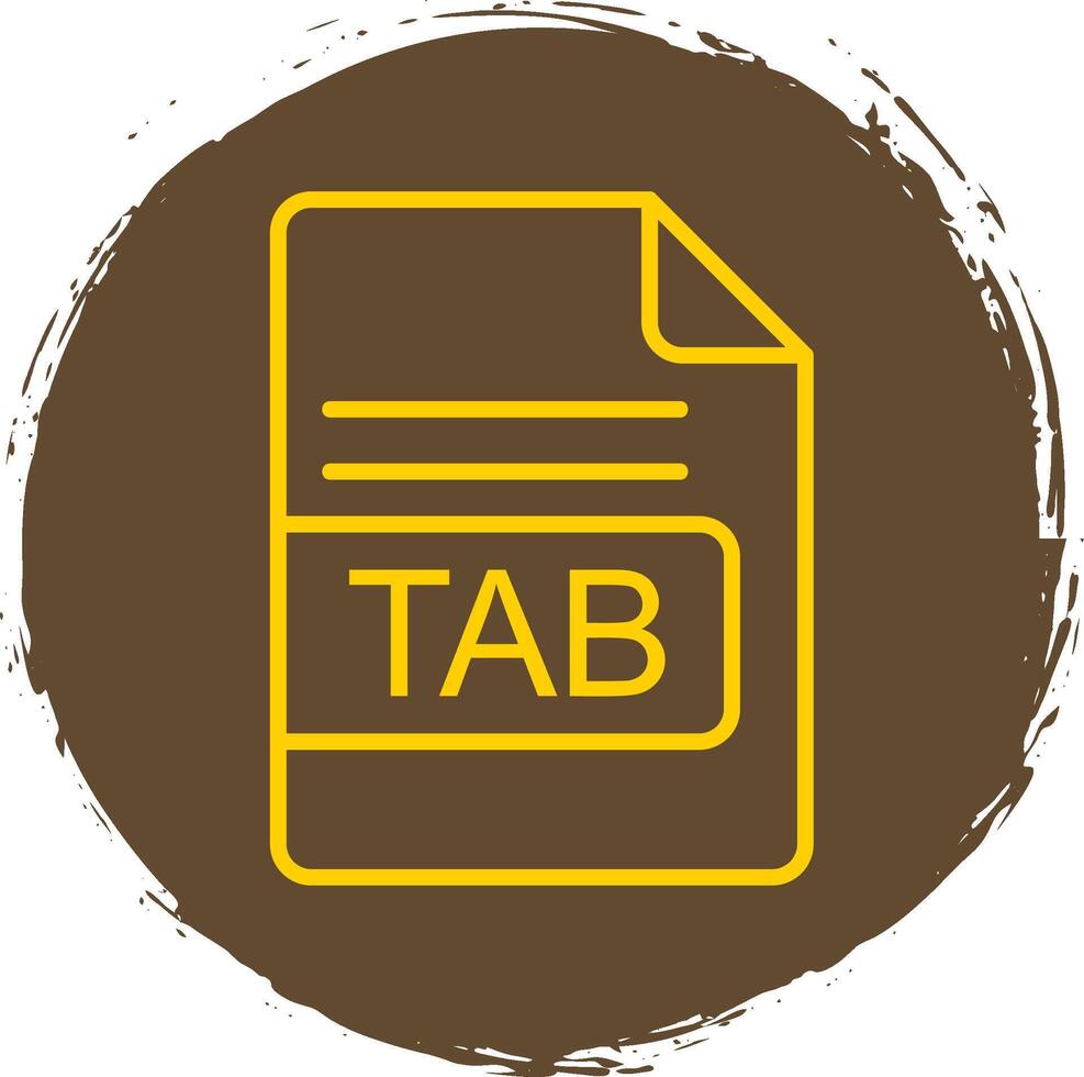TAB File Format Line Circle Sticker Icon vector