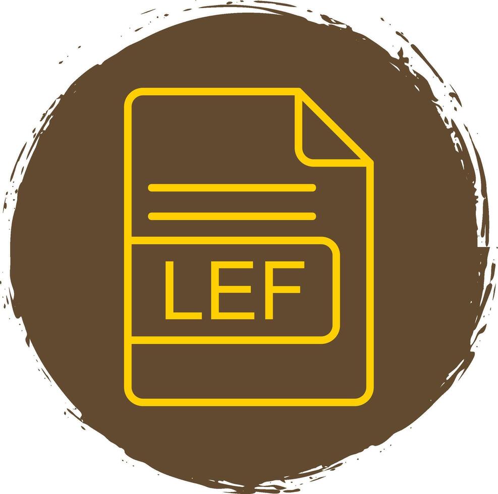 LEF File Format Line Circle Sticker Icon vector