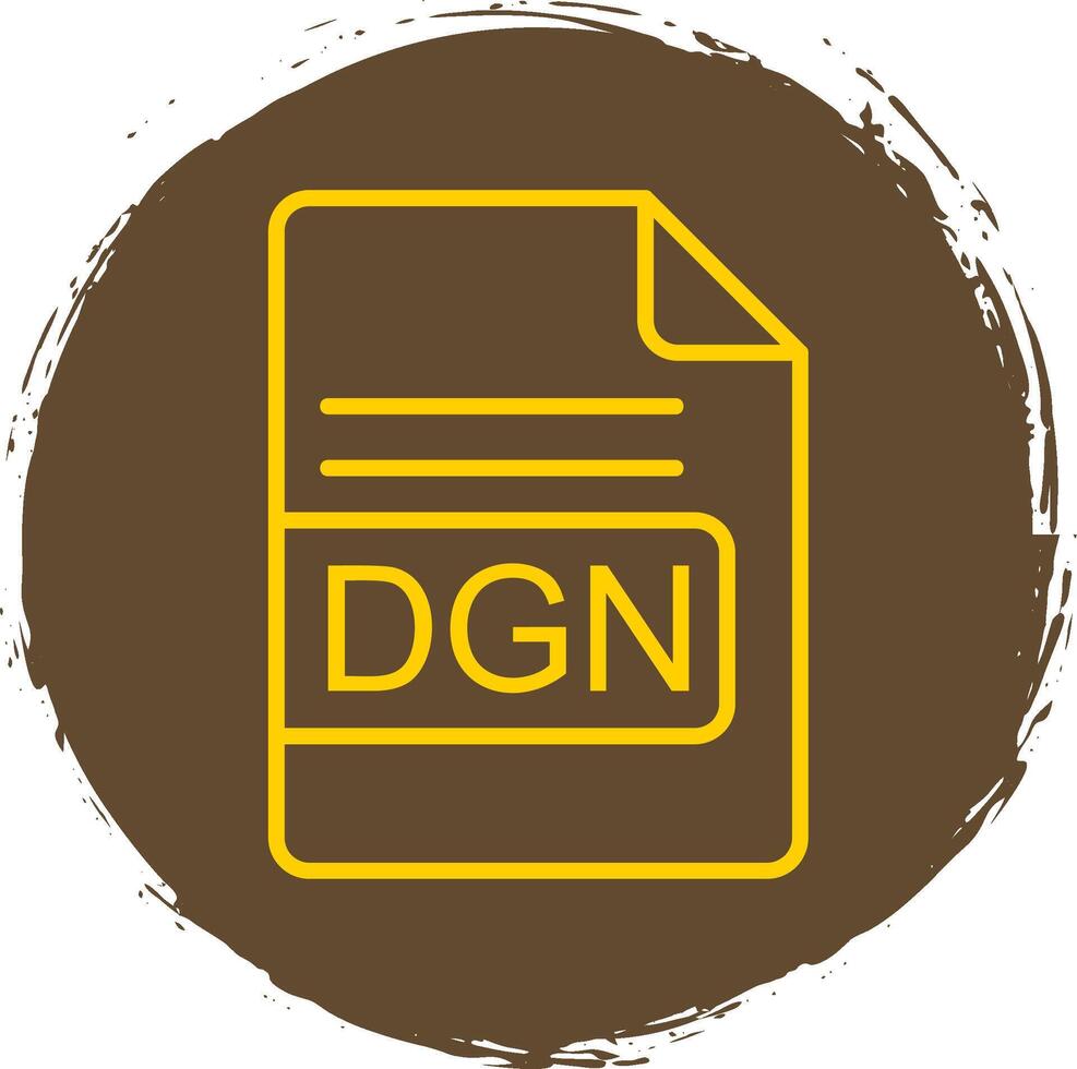 DGN File Format Line Circle Sticker Icon vector