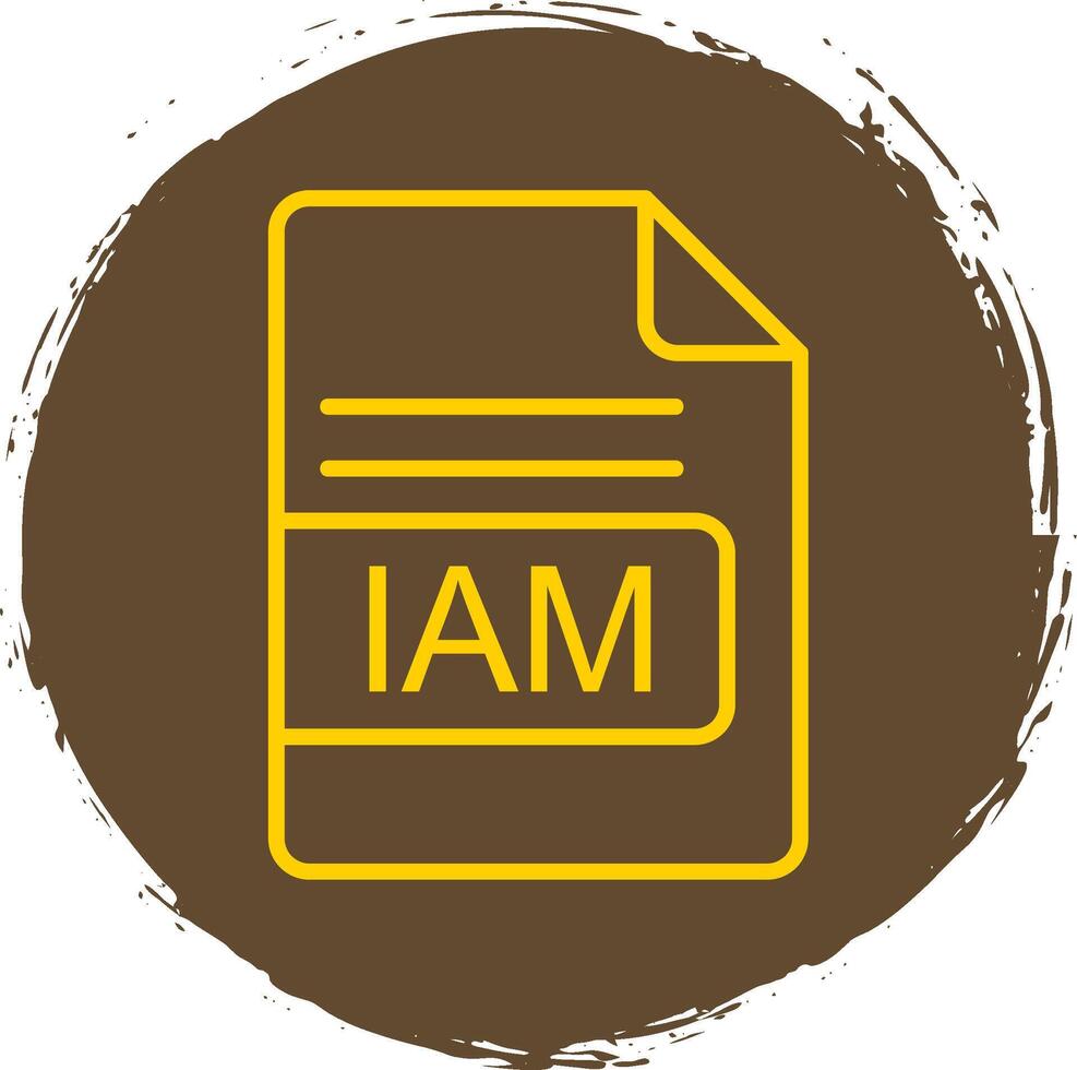 IAM File Format Line Circle Sticker Icon vector