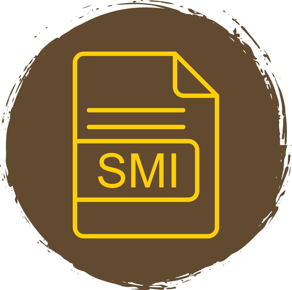 SMI File Format Line Circle Sticker Icon vector
