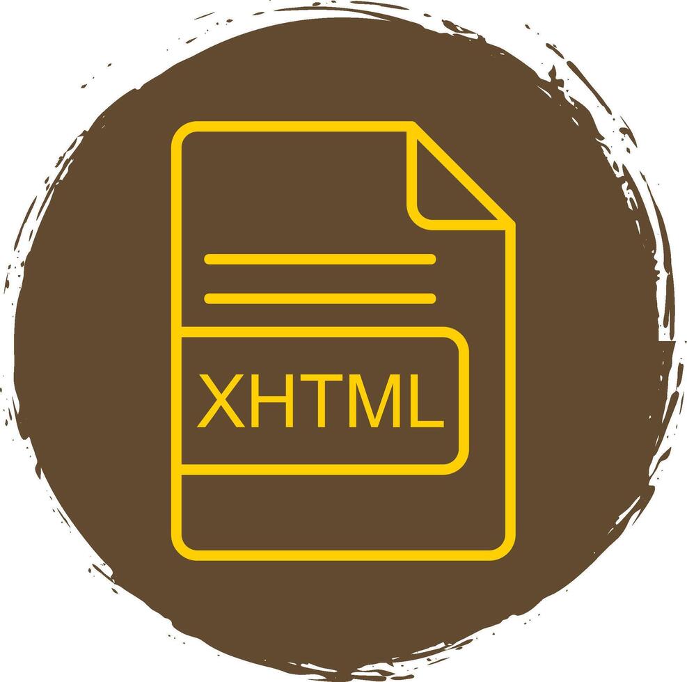 XHTML File Format Line Circle Sticker Icon vector