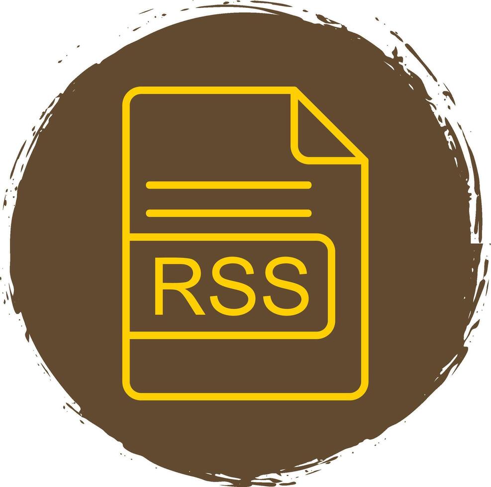 RSS File Format Line Circle Sticker Icon vector