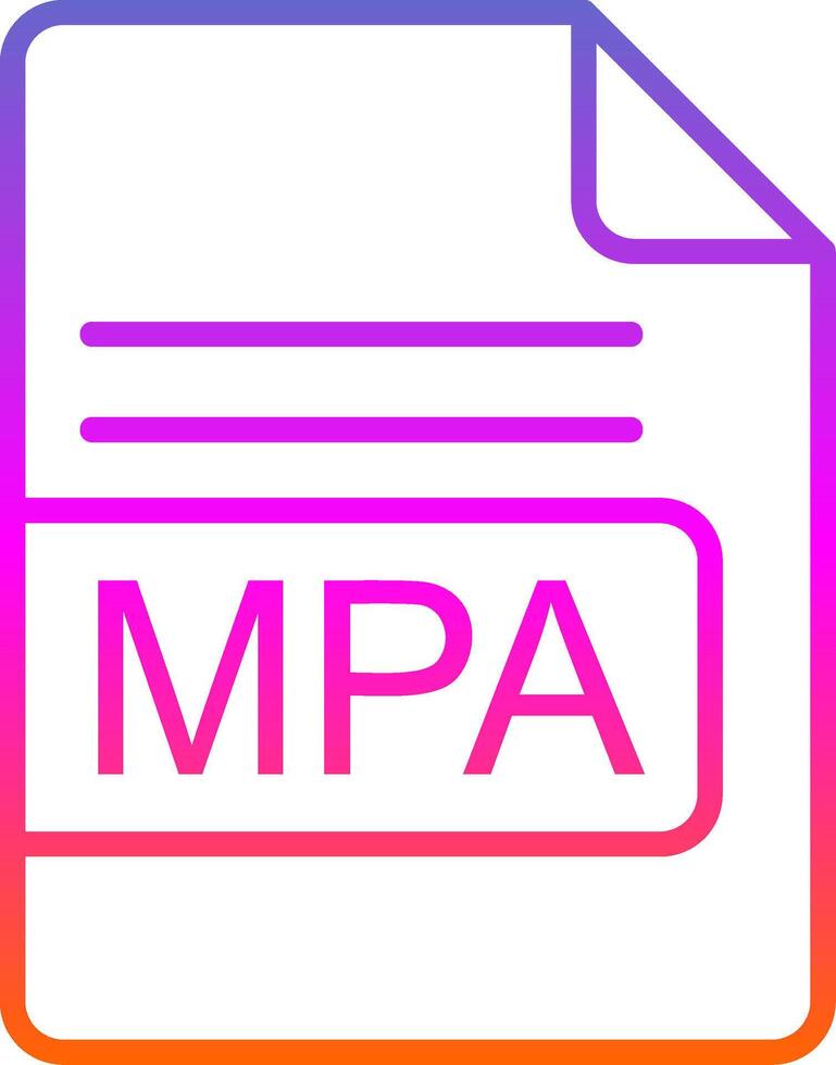 MPA File Format Line Circle Sticker Icon vector
