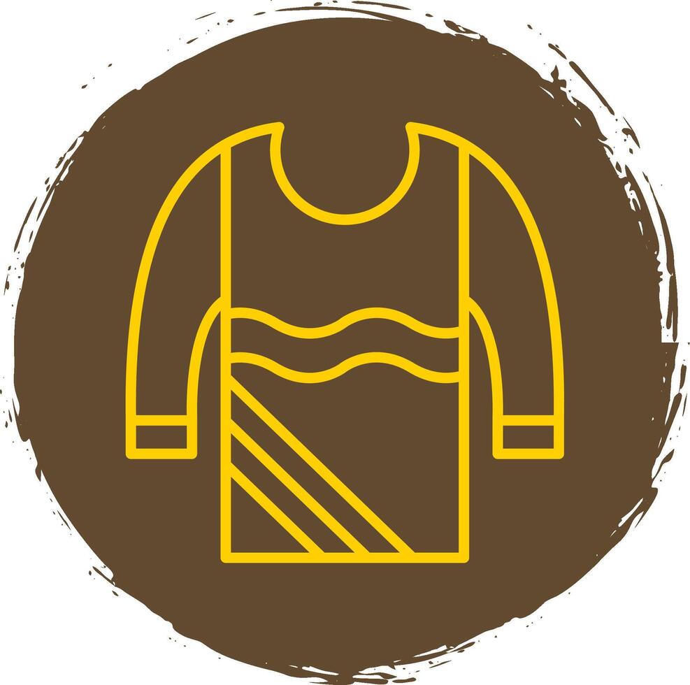 Sweater Line Circle Sticker Icon vector
