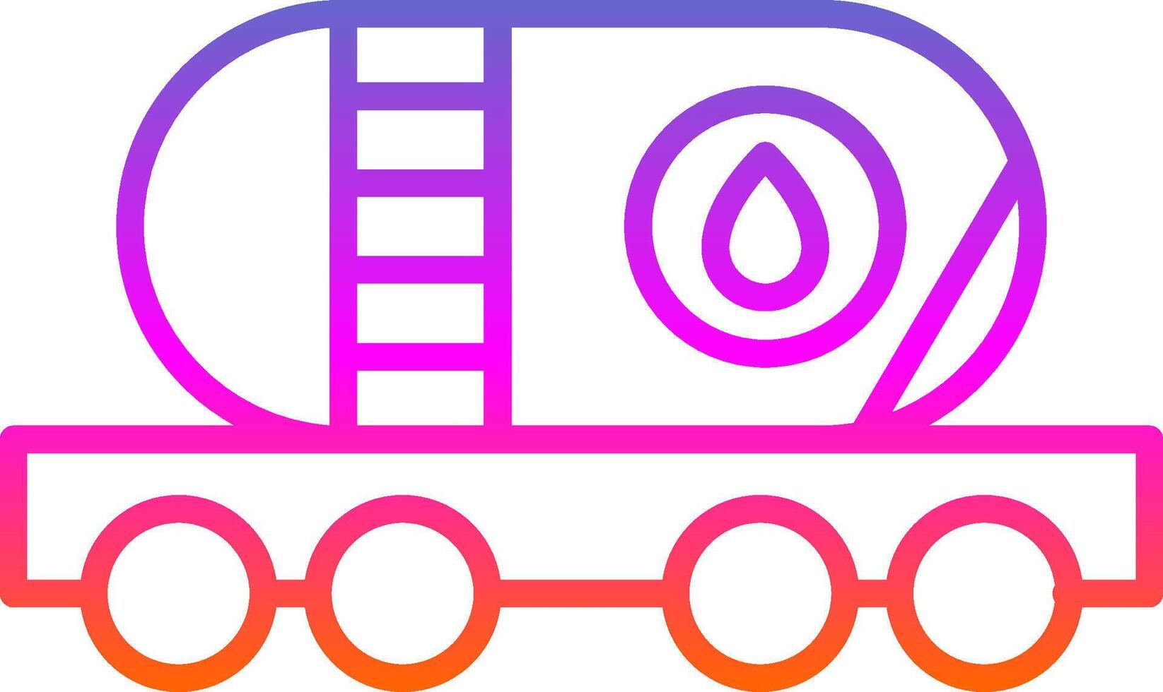 Oil Tank Line Circle Sticker Icon vector