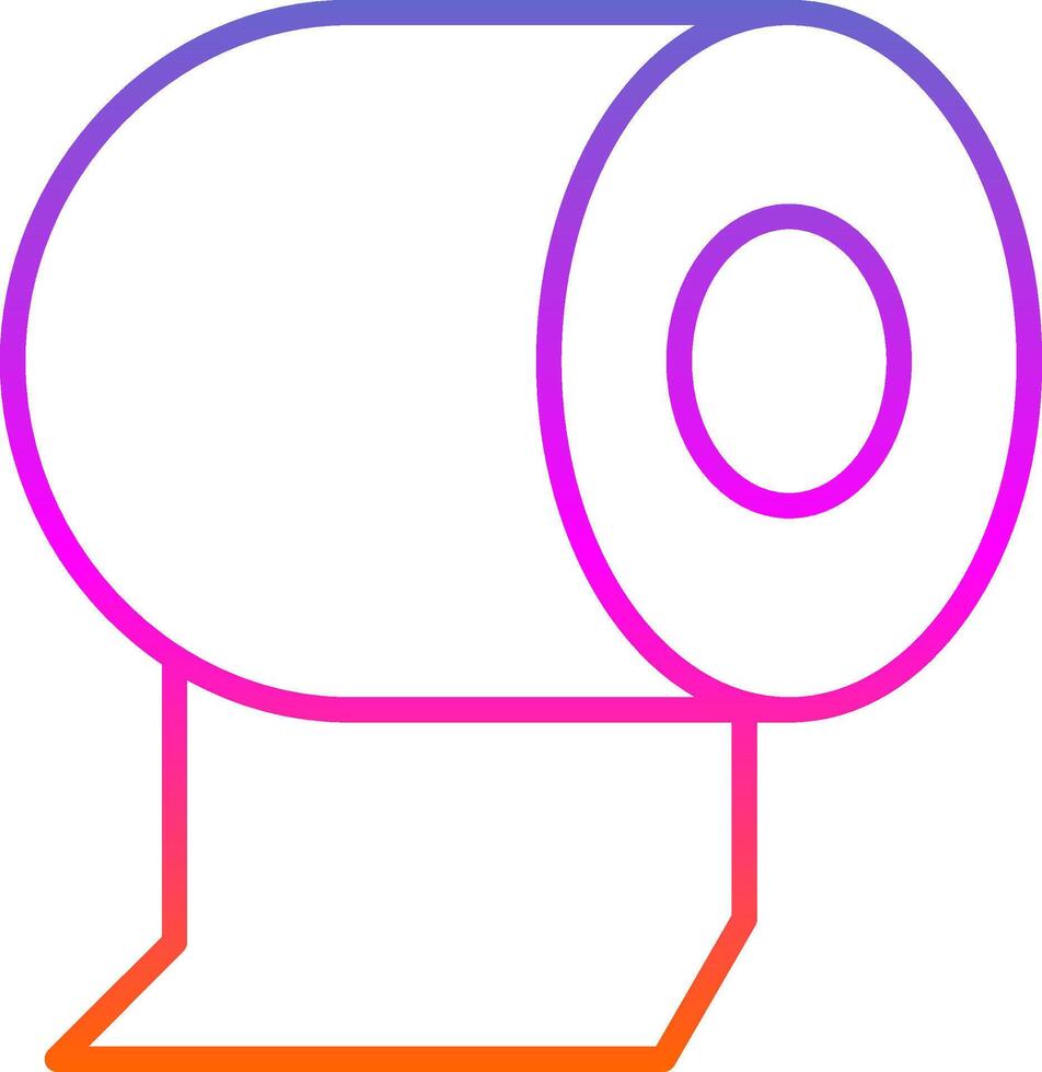 Toilet Paper Line Circle Sticker Icon vector