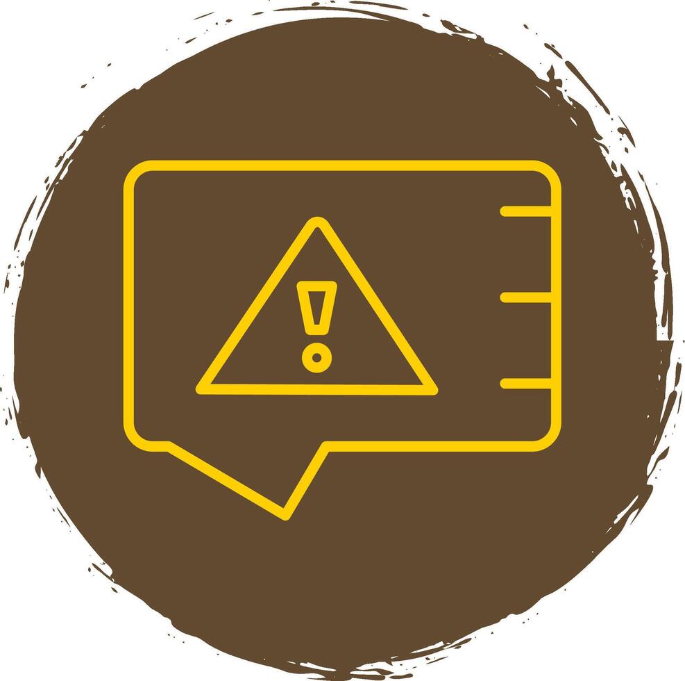 Alert Line Circle Sticker Icon vector