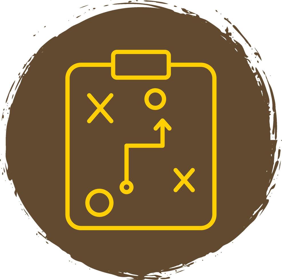 Planning Line Circle Sticker Icon vector