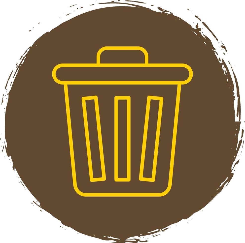 Trash Line Circle Sticker Icon vector