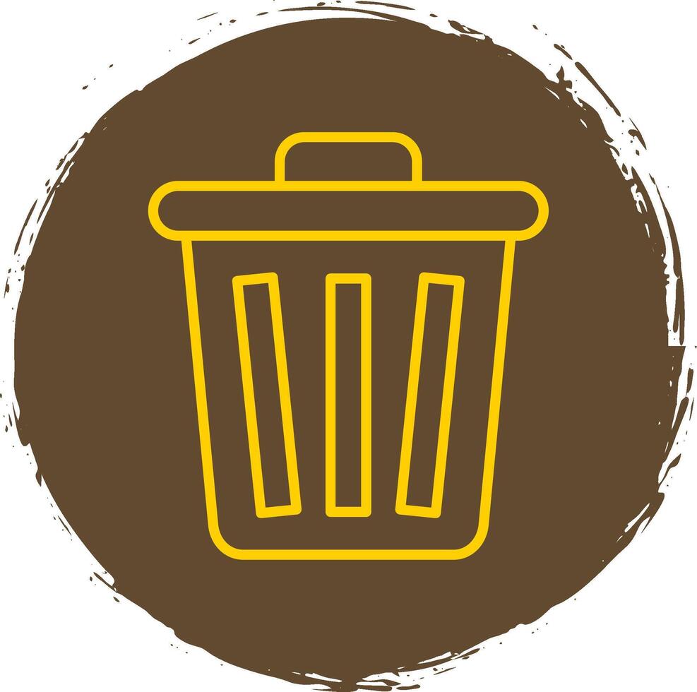 basura línea circulo pegatina icono vector