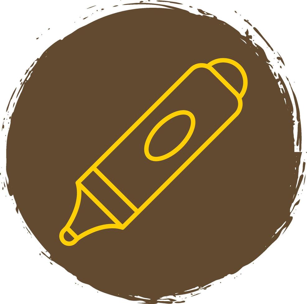 Marker Line Circle Sticker Icon vector