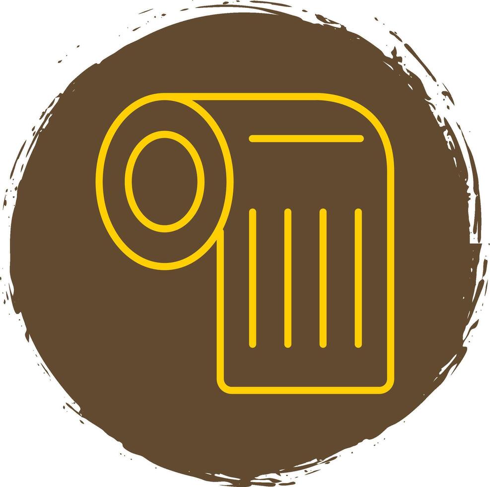 Toilet Paper Line Circle Sticker Icon vector