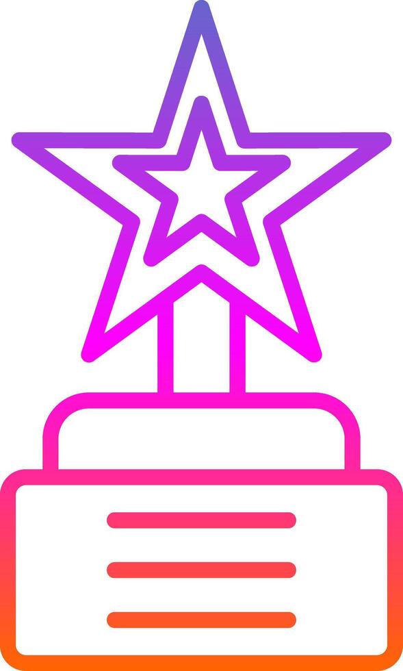 Reward Line Circle Sticker Icon vector