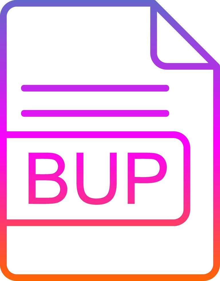 BUP File Format Line Circle Sticker Icon vector
