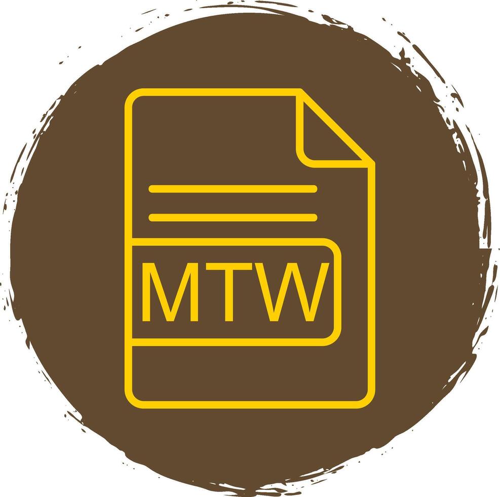 MTW File Format Line Circle Sticker Icon vector