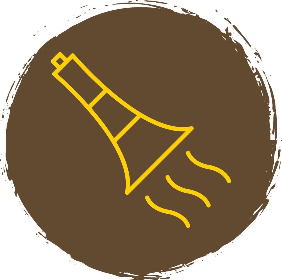 Trumpet Line Circle Sticker Icon vector