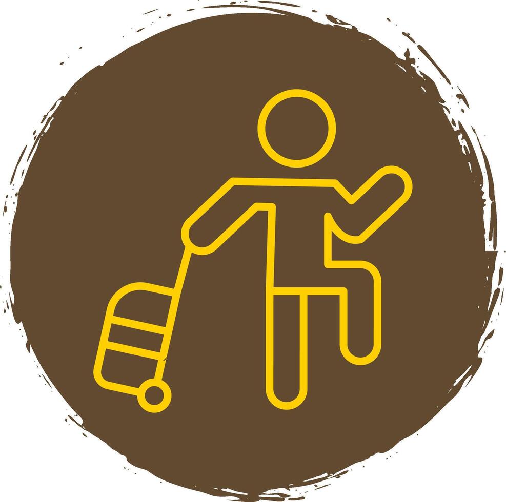 Passenger Line Circle Sticker Icon vector
