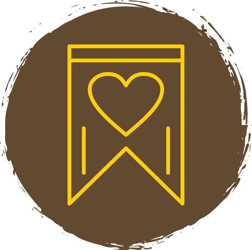 Favourite Line Circle Sticker Icon vector