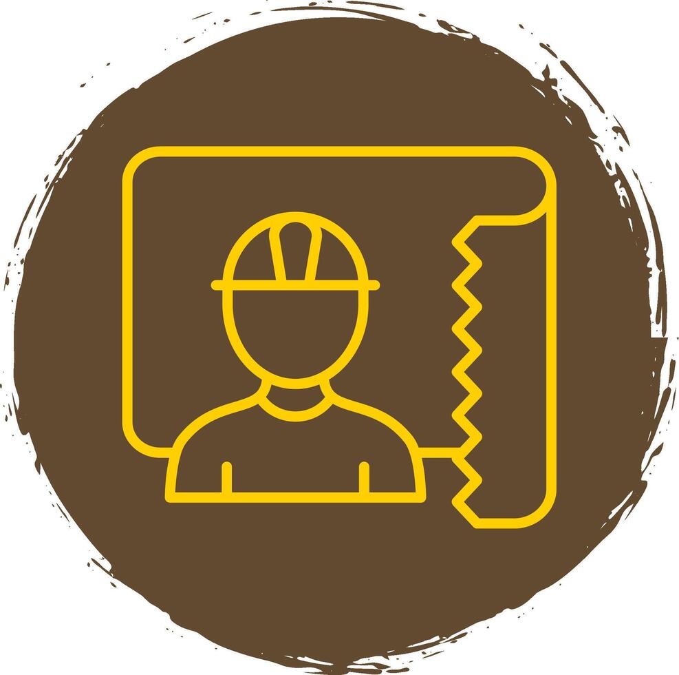 Architect Line Circle Sticker Icon vector