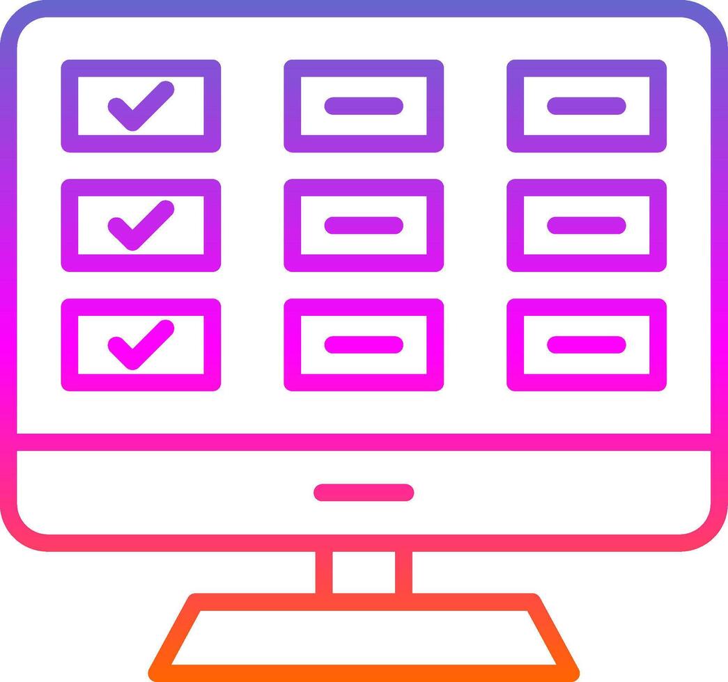 Task List Line Circle Sticker Icon vector