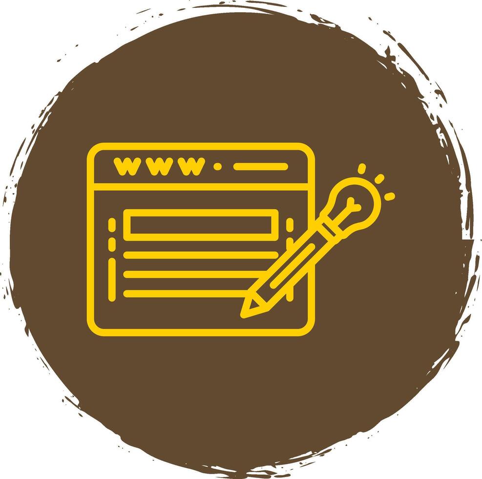 Website Design Line Circle Sticker Icon vector
