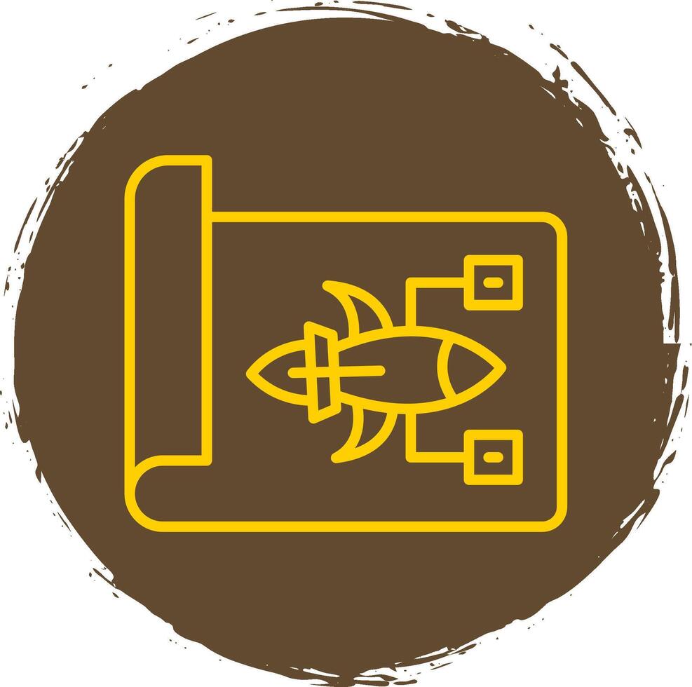 Plans Line Circle Sticker Icon vector