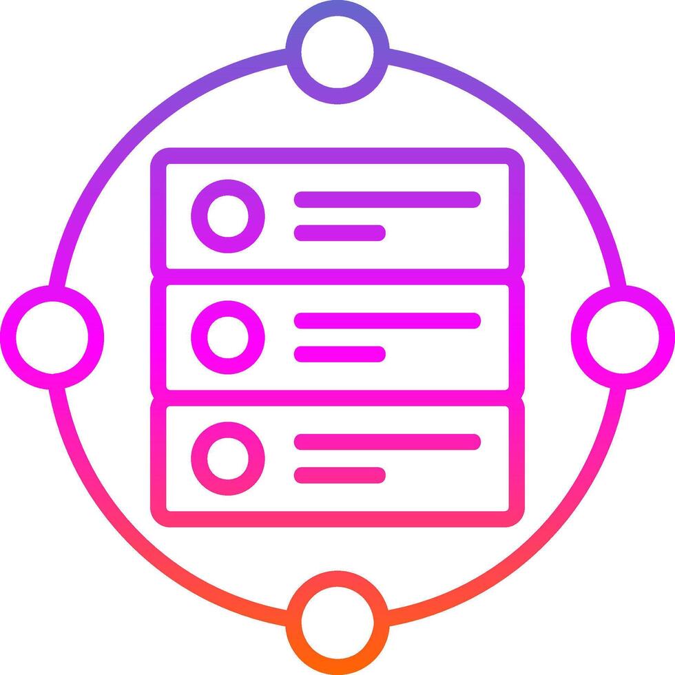 datos fluir línea circulo pegatina icono vector