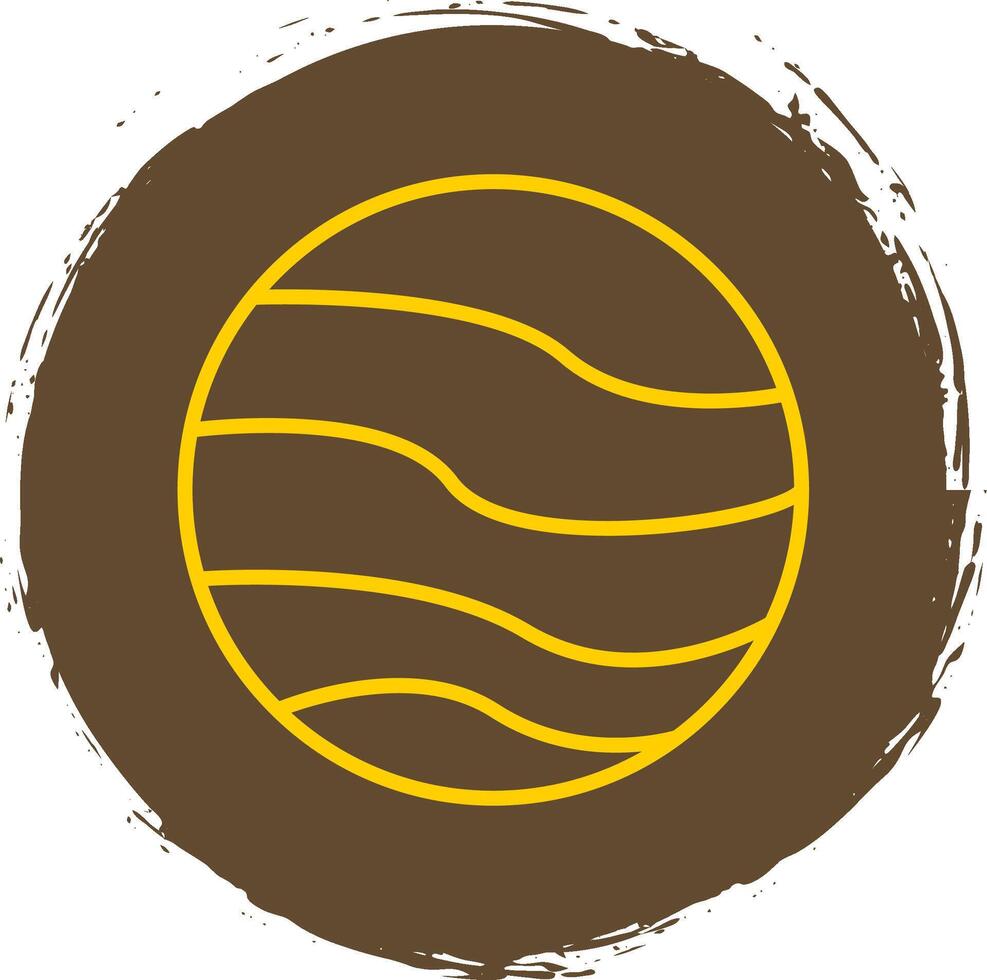 Planet Line Circle Sticker Icon vector