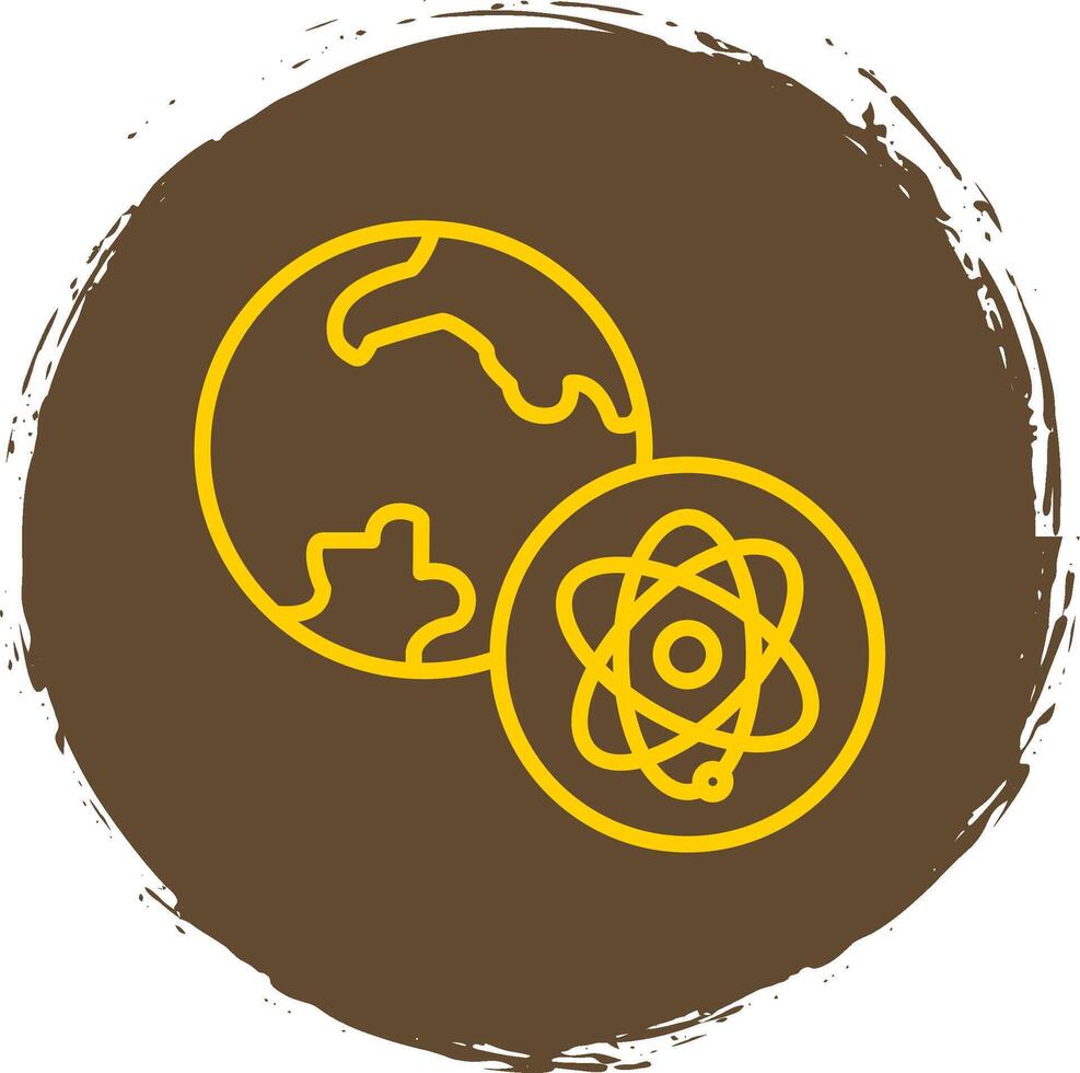 Sci Fi Line Circle Sticker Icon vector