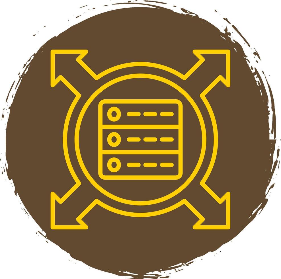 Data Driven Line Circle Sticker Icon vector