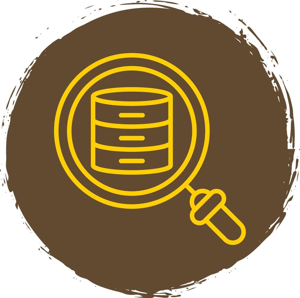 Search Data Line Circle Sticker Icon vector