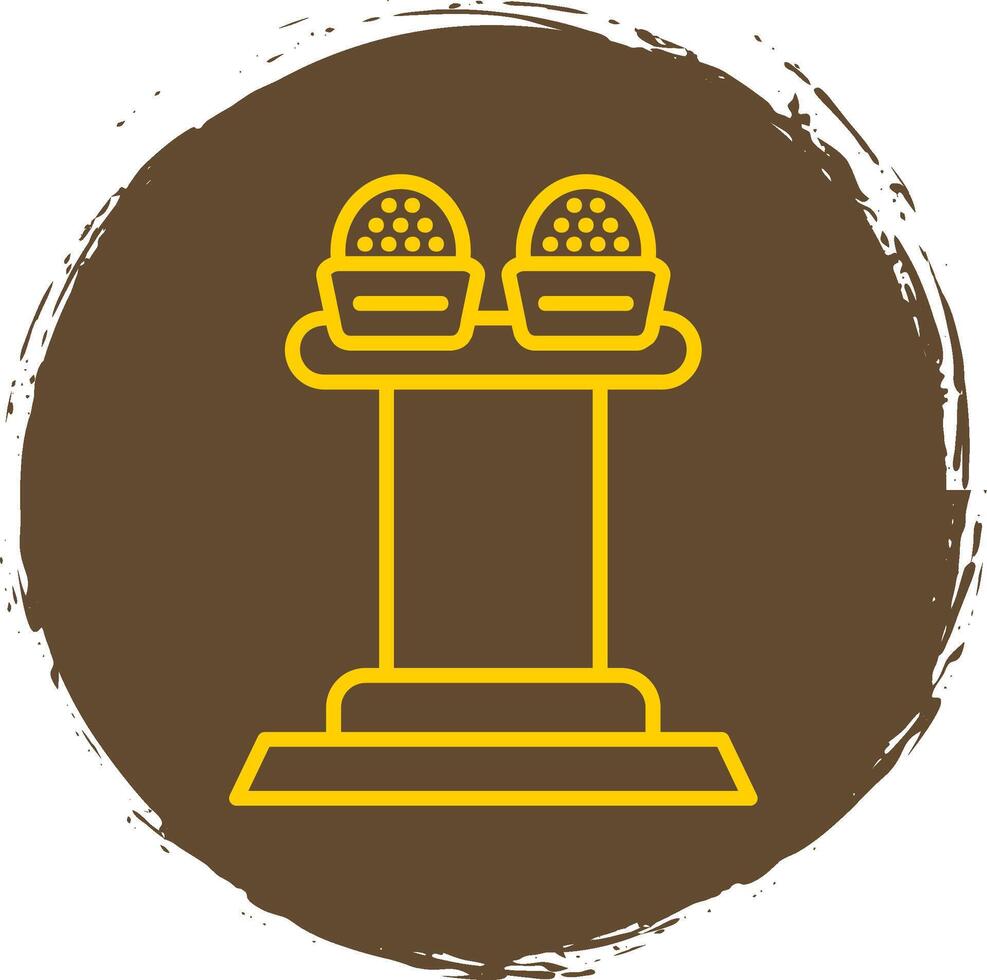 Press Release Line Circle Sticker Icon vector