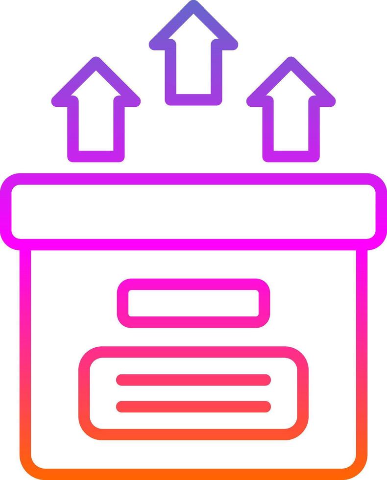 Storage Box Line Circle Sticker Icon vector